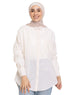 Off - White Pocket Over Size Linen Shirt - Khotwh